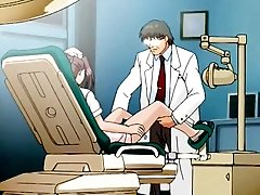 Doc is cruelly examining nurse’s vagina